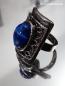 Preview: Schmuckstein Lapis Ring Antikes Design Lang